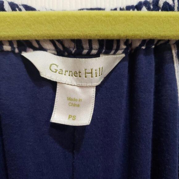 Garnet Hill Womens Gauze Maxi Dress Size PS Blue White Batik Pattern Boho Beach - Picture 3 of 6